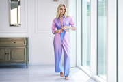 Light lavendar blue silk satin set