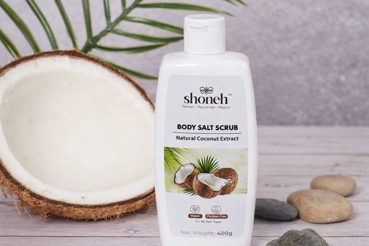 Coconut Body Salt Scrub Creamy & Nourishing